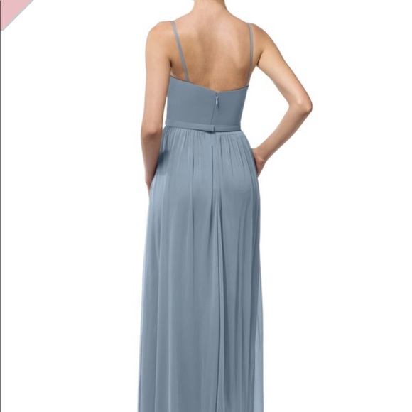 Dusty Blue Azazie Bridesmaid Dress - Picture 2 of 6